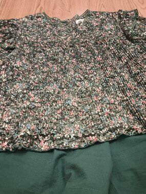 Anthropologie Porridge Size XL Green Top